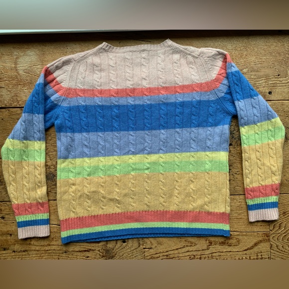 Silk and Cashmere Cabled Knit Sweater - Picture 7 of 8